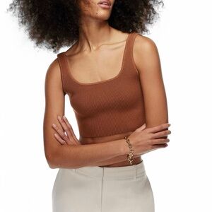 Aritzia Babaton Sculpt Knit Squareneck Tank Top Small